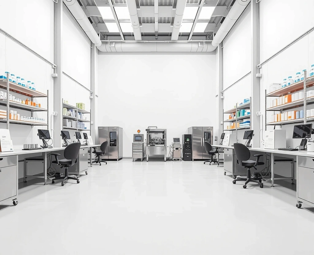 Premium manufacturing facility showing state-of-the-art equipment and quality control processes